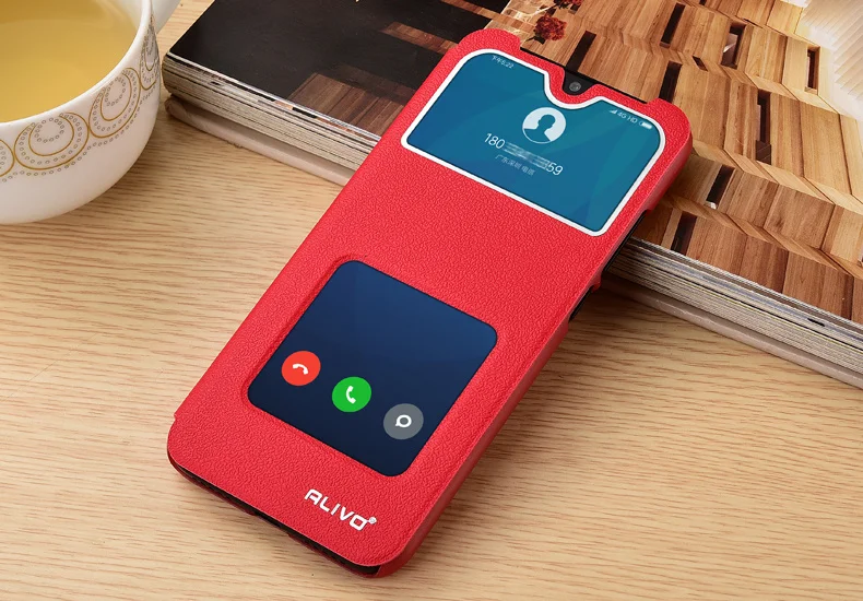 Чехол для Xiaomi Redmi note 8 pro, чехол с окошком для визиток из искусственной кожи с откидной крышкой для Xiaomi Redmi note 8 pro#04011