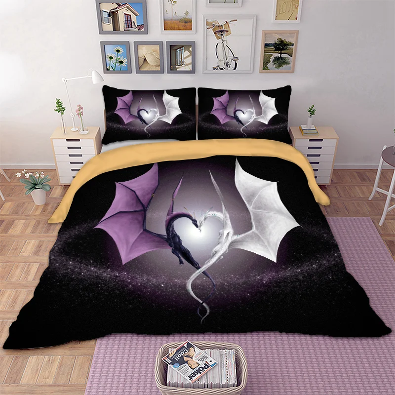 

BEST.WENSD Starry sky of love bedding Set full size bed set duvet set +pillow case Home Textiles bedclothes- set de cama 3d bed