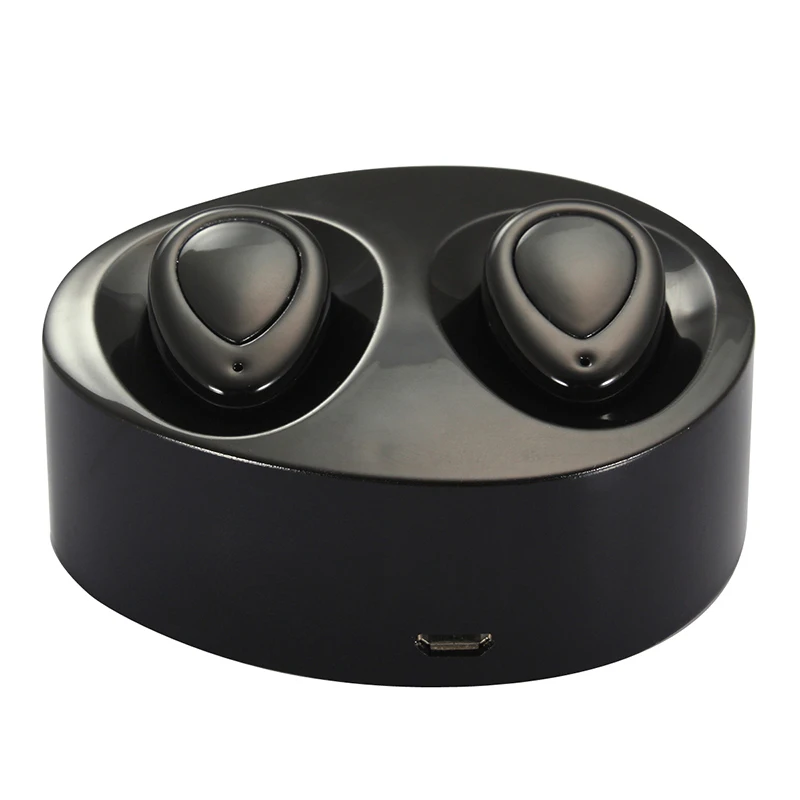

Newest Wireless double Bluetooth Earbuds Wireless Mini Stereo Earphone with Charging Socket for AirPods iphone7 plus