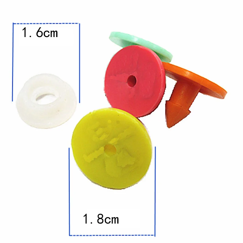 

200 set Farm Animals Rabbit Ear Tag Signs Without Word Plastic Head Earrings Farm Animal Identification Card