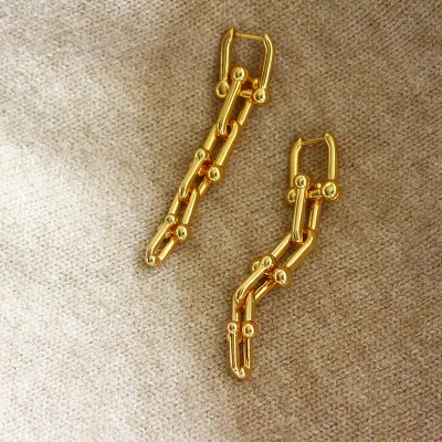 

Solid 24k Loop Hoop Earrings korean fashion Small Square Earrings Kupe Joyas Jewellery Boucle Oreille Two Styles Choose From