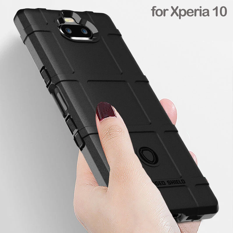 

Rugged Shield Armor Case for Sony Xperia 10 Plus XA3 Ultra Shockproof Hybrid Rubber Case for Xperia XZ4 Full Protection Cover