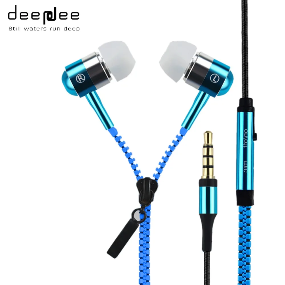 DEEPDEE Earphone for with microphone Zipper Sport