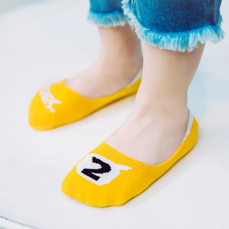

MAINEOUTH 5 Pairs/Lot 1-12 Years Spring Summer Number Invisible Ankle Socks Ultrathin Silk Baby Girl Boy Cool Cotton Socks