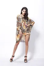 Fashion Brand Chiffon Summer Dress Print Tropical Quality Summer Style Casual Vestidos De Festa Femininas Women Dress
