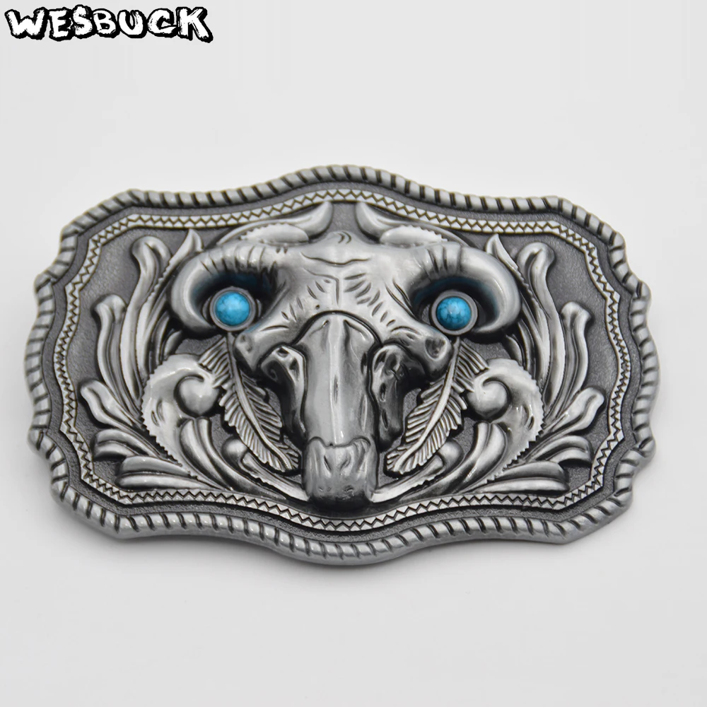 

WesBuck Brand Sheep head belt buckle with PU Belt