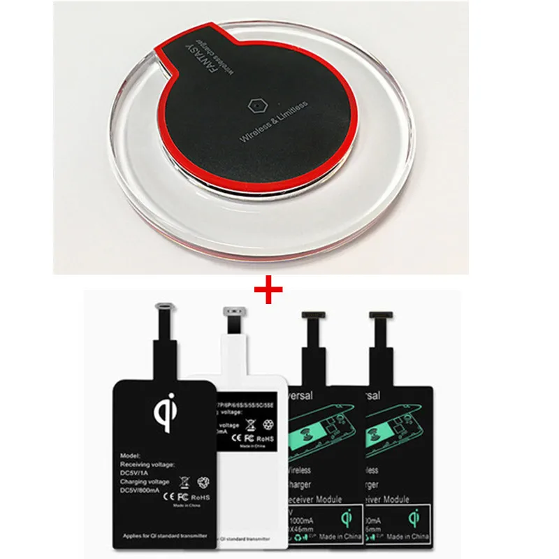 Qi Wireless Charging Kit Transmitter Charger Adapter Receptor Receiver Pad Coil Type C Micro USB