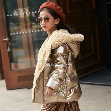 

Fur Hooded Girl Winter Jacket and Jacket Coat Parenting Long Down Jacket Kids Girls Clothes Children Pike Coat Baby Girl Costume