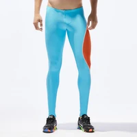 Men Running Tights Training Sport Leggings Patchwork Compression Pants Sky Blue Gym Wear Men Sexy Gym Legging S-XL Mallas Hombre 2