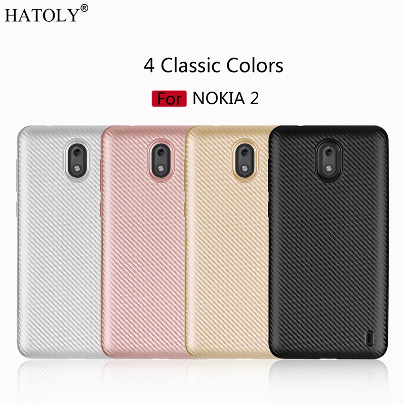 

HATOLY sFor Cover Nokia 2 Case for Nokia 2 Soft Rubber Silicone Armor Protective Phone Shell Bumper Phone Case for Nokia 2