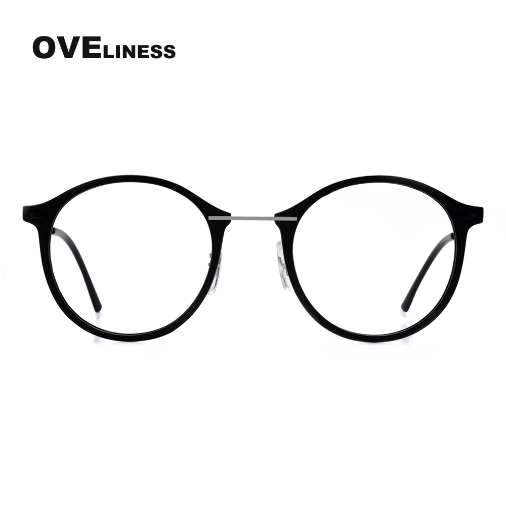 GEMSeven Lunettes Optiques Rondes Transparentes Tr90 Vintage Lunettes Anti-rayonnement Pour La Myopie