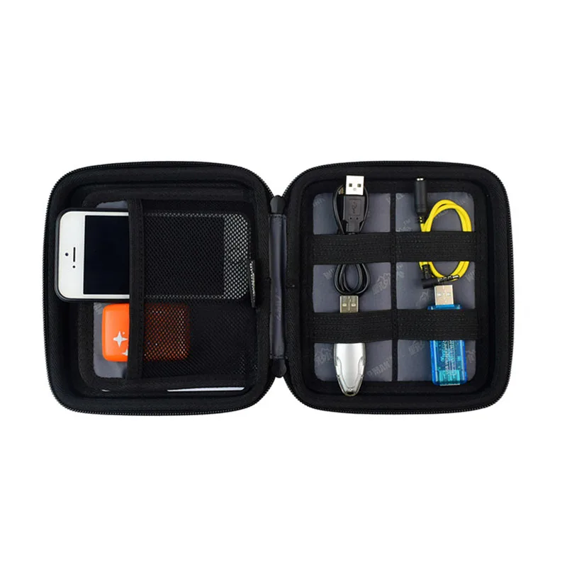 Electronic Digital Product Storage Bag Box For Home Travel Organizer Cover For Data Cable Charger Zip Lock Storage Bag  EVA Case7