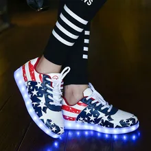 USB Charger tenis led feminino simulation Basket Led enfant font b Light b font Up trainers