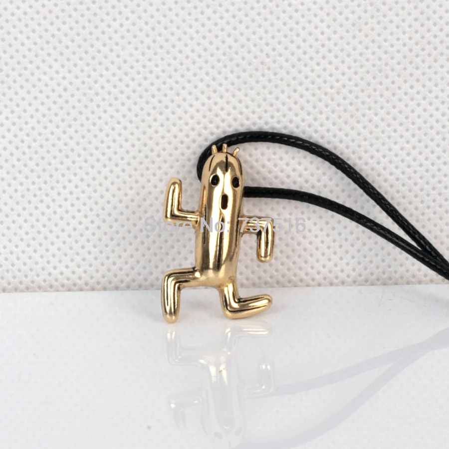 

New Final Fantasy Sabotender Cactuar Pure Copper Anime Movie Peripheral Metal Collection Product Boys Girls Fashion Gifts