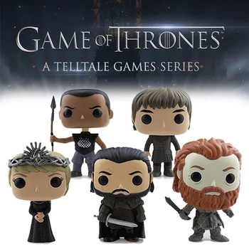 Game Of Thrones Action Figures Jon Snow Cersei Brandon Stark Tormund Grey Worm Bobble Head Q Edition Cute Car Decoration Toy