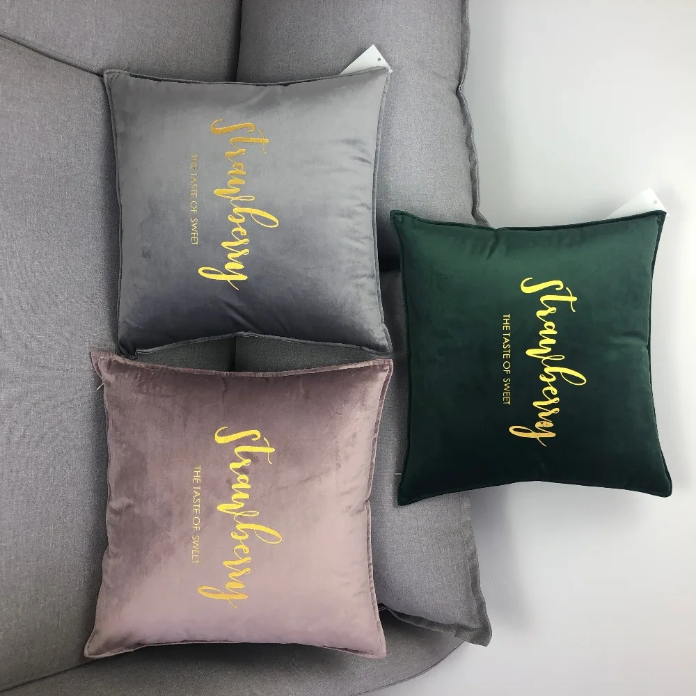 

Velvet cushion cover Fashion simple High Quality Soft pillowcase For Home Party Festival Car chair Decoration