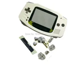 Горячая белый цвет Пикачу пластиковые линзы для gameboyadvancegbaonsole корпус с резиновыми подушечками винты кнопочная панель