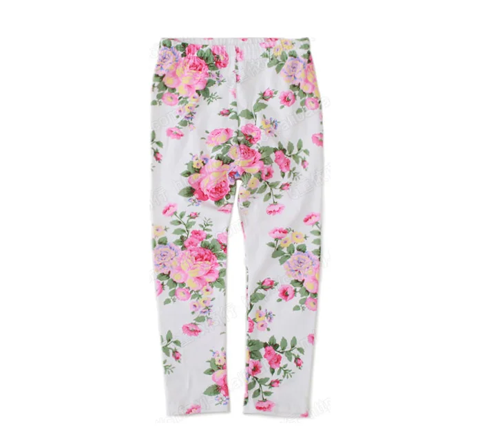 Autumn Girl Pants fashion Flower Printing Girls Leggings Toddler