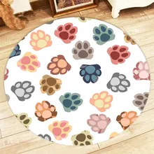 Кошки и Наклейка на стену «Собачья лапка» круглый коврик и ковры для детей Детская домашняя гостиная Хрустальный бархат большая Подушка спальня кабинет йога коврики