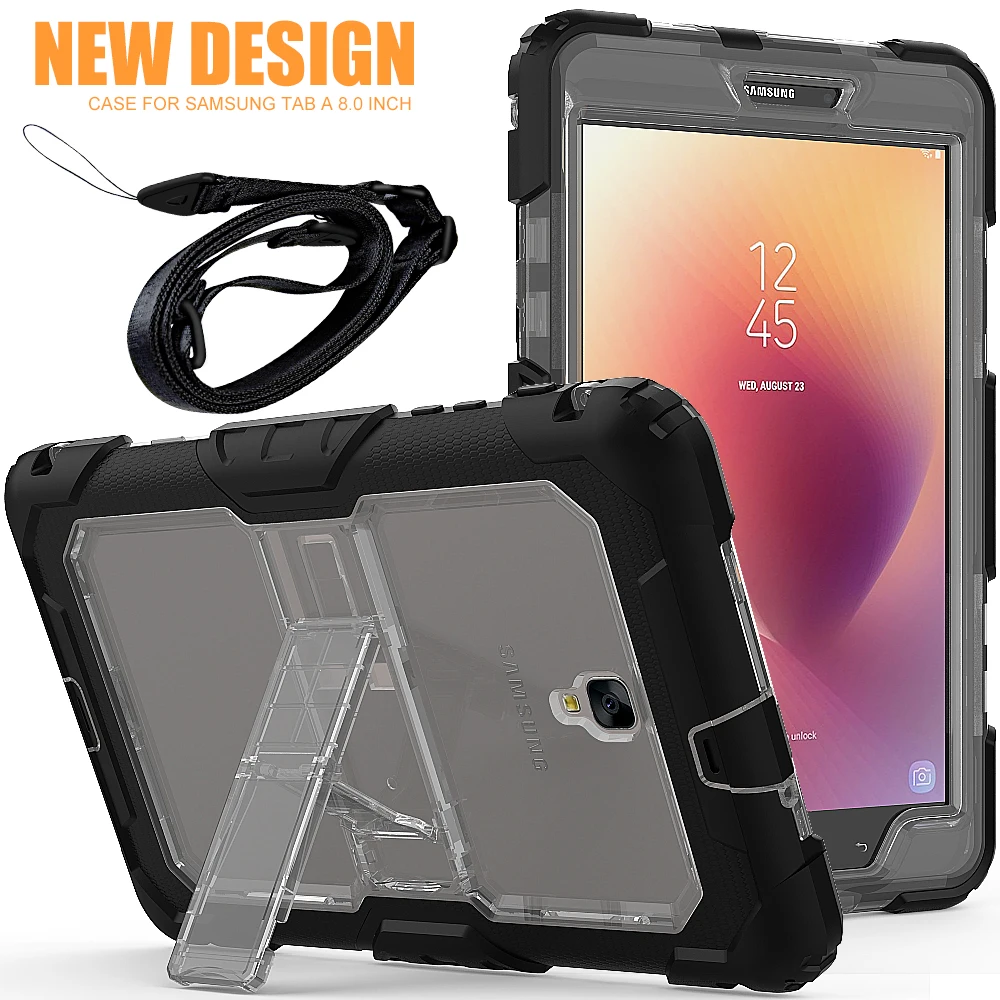Противоударный чехол для планшета с подставкой Samsung Galaxy Tab A 8 0 2017 T380 T385 SM T385|Чехлы