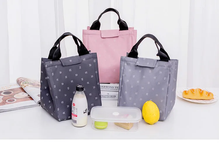 Модная простая изоляционная сумка для обеда, студенческий бизнес Ланч-бокс, переносная большая изоляционная сумка для пикника, сумка-холодильник из ткани Оксфорд