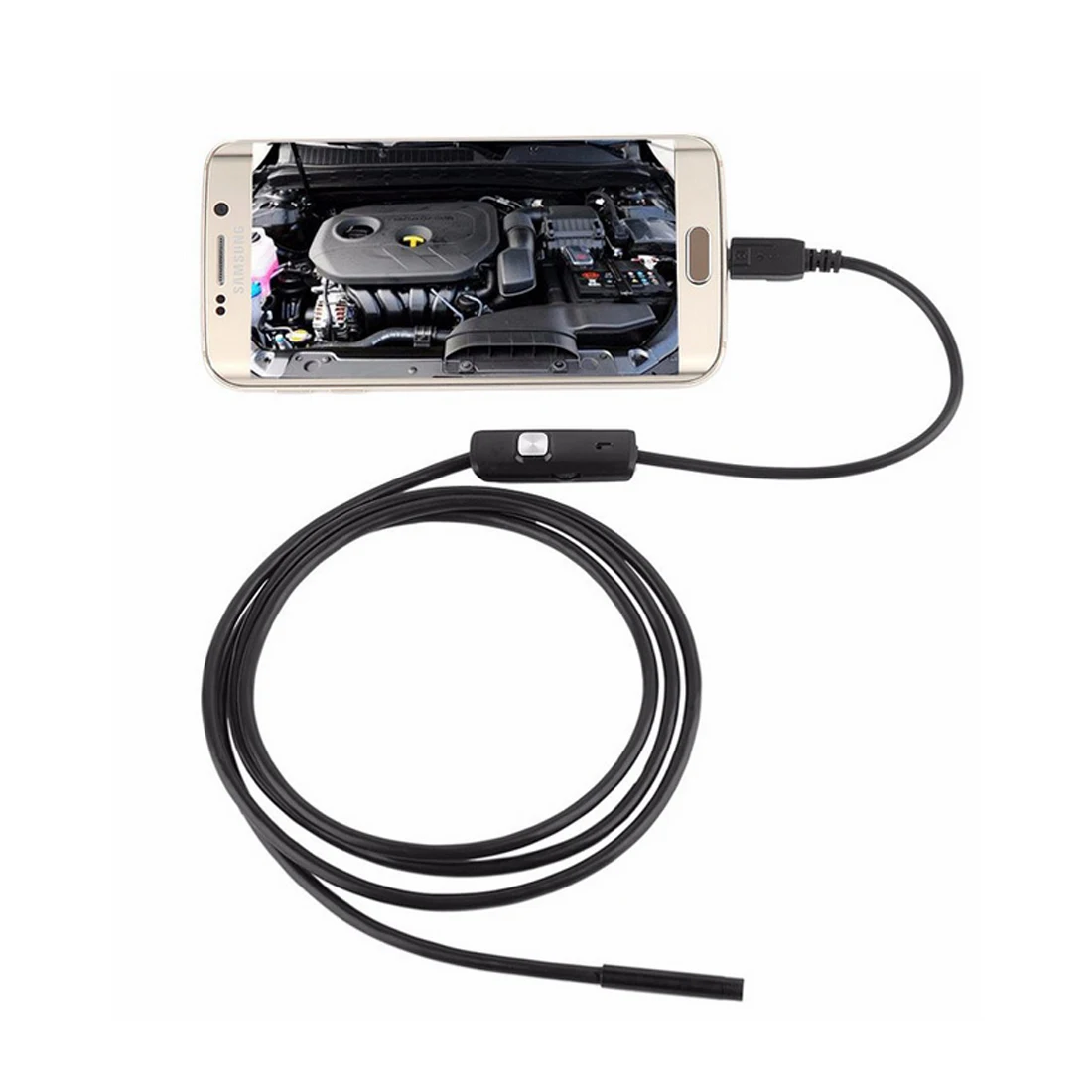 7 мм объектив для Android OTG USB камера 2 м Смарт для Android телефона USB бороскоп Инспекционная камера со змеиной трубкой 6LED