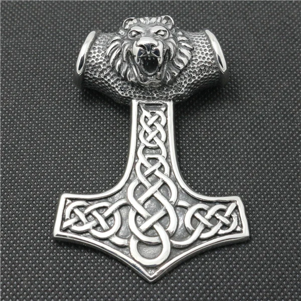 316L Stainless Steel Cool Silver Thor's New Hammer Pendant Huge & Heavy