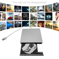 (Корабль из DE) портативный белый поддон Тип внешний тонкий USB 3,0 DVD-RW горелки авторский внешний жесткий диск для ноутбука компьютер