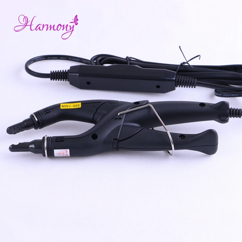 2pcs Loof Hair Extension Fusion Iron Temperature Control Melting hair extension connector heat iron with free gift kit