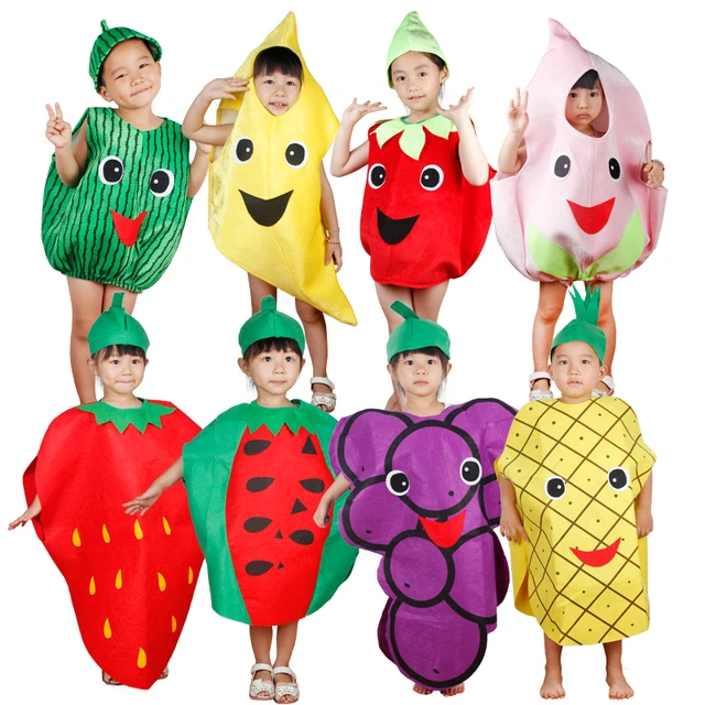 Fahrenheit sitio pianista Ropa de frutas y verduras para niños, cosplay, disfraces de disfraces,  accesorios de actuación, actividades de fiesta, envío gratis - AliExpress