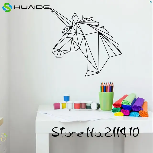 online shop unicorn wall decal geometric wall decal nursery kids