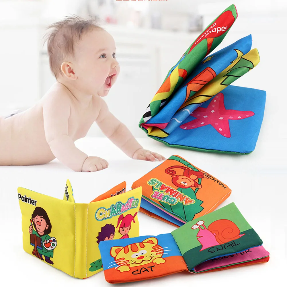 

Children Baby Reading Book Cognize Cloth Fabric Toy Durable Early Educational Development Baby Book Toys YH-17