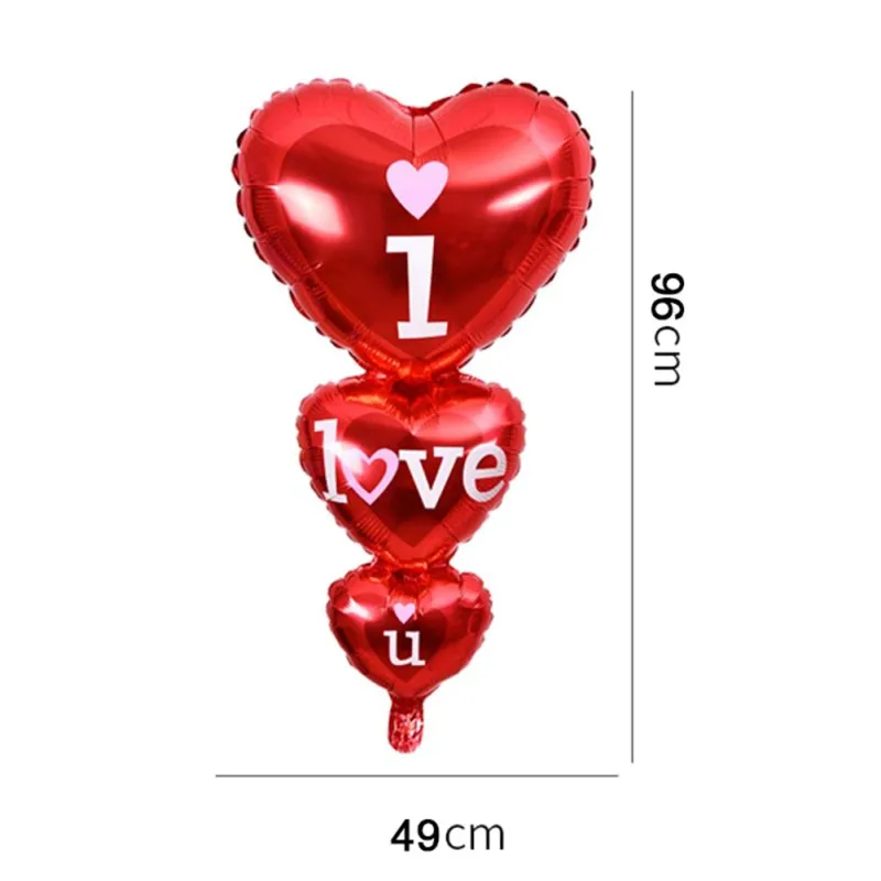Веревка для воздушных шаров в форме сердца с надписью I Love YOU украшения из