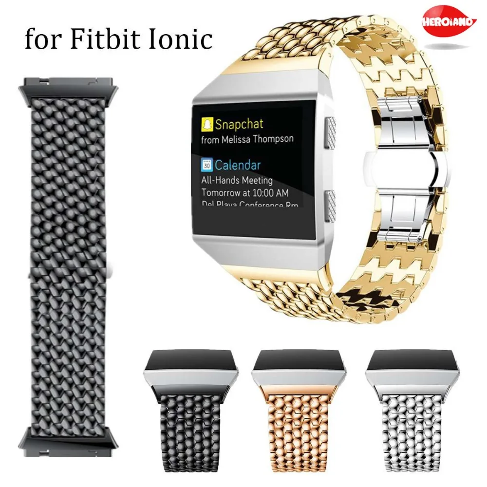 

Stainless Steel Smart Watch Bands Wrist Strap Replace for Fitbit Ionic Sport Bracelet Wristband Watchband Tracker Belt