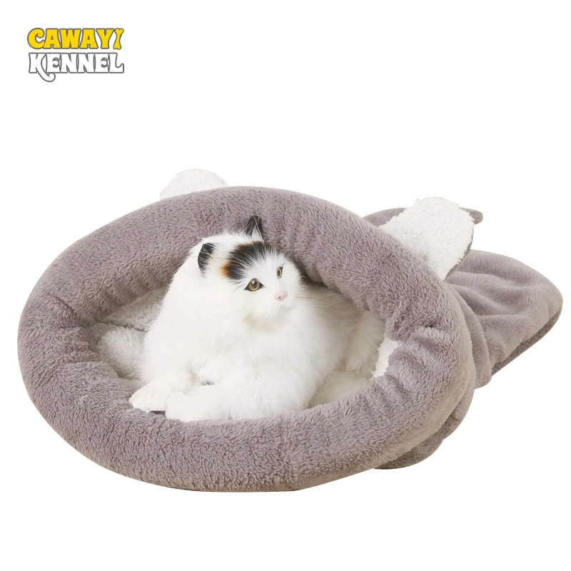 CAWAYI питомник милый кот спальный мешок теплый собака кошка кровать подстилка для