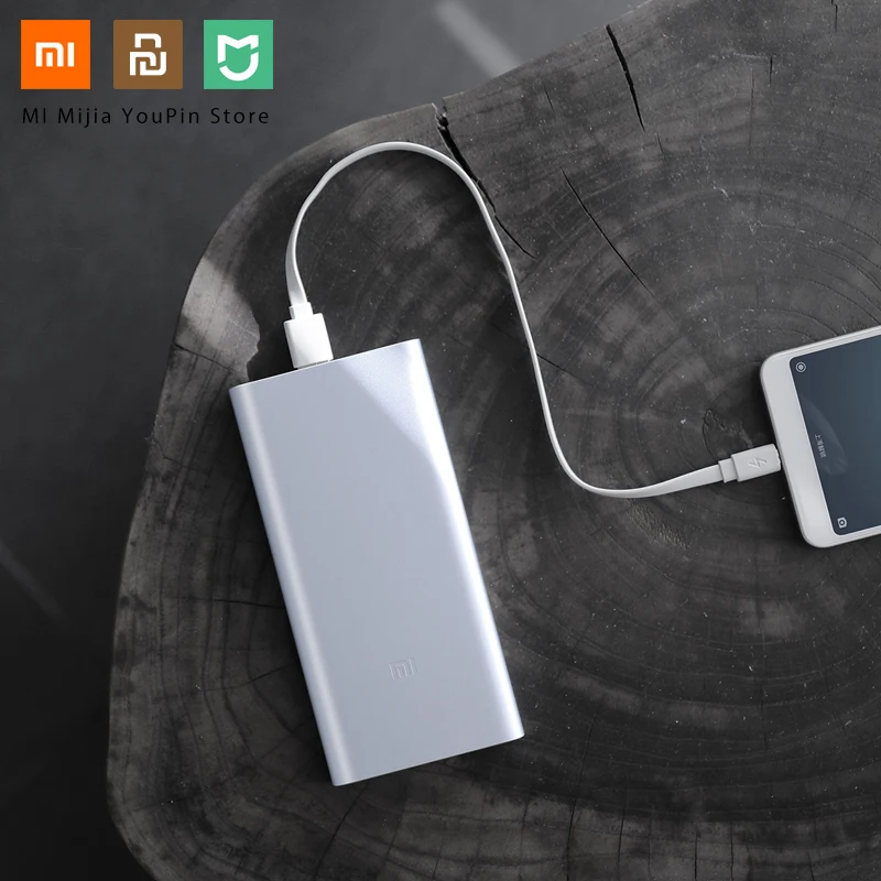 Xiaomi Mi аварийный внешний аккумулятор 2, 10000 мА/ч, двойной USB выход, 18 Вт, 2 способа быстрой зарядки, внешний аккумулятор