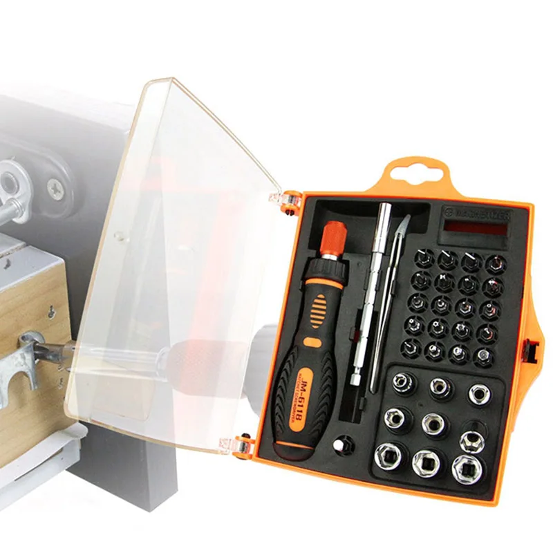 

JAKEMY JM-6118 33 in 1 Multi Tool Set Hand Tools Repair Tool Kit Precision Screwdriver Set For Cell Phone Laptop Tablet PC