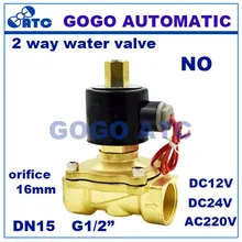 Тип свинца 0~ 10bar 2/2 способ ходовые непосредственные действующие без латунь G1/" bsp воды, воздушный клапан Соленоидный клапан 2W160-15K бутадиен-нитрильный каучук отверстие 15 мм