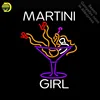 Neon Sign for White Martini Girl Logo Neon Bulb sign handcraft Real Glass tubes Decorate windows neon sign maker Dropshipping