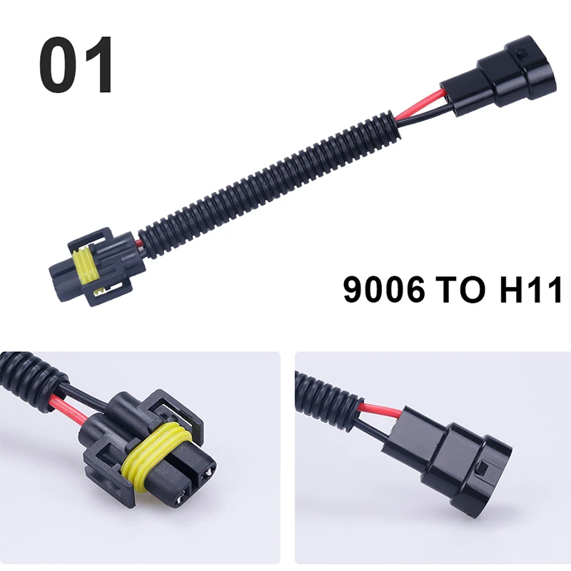 1 шт. от 9006 до H11 до H7 H4 9004 от 9007 до H13 до H4 coonector провода жгута проводов разъем для головной светильник, противотуманный светильник, адаптер