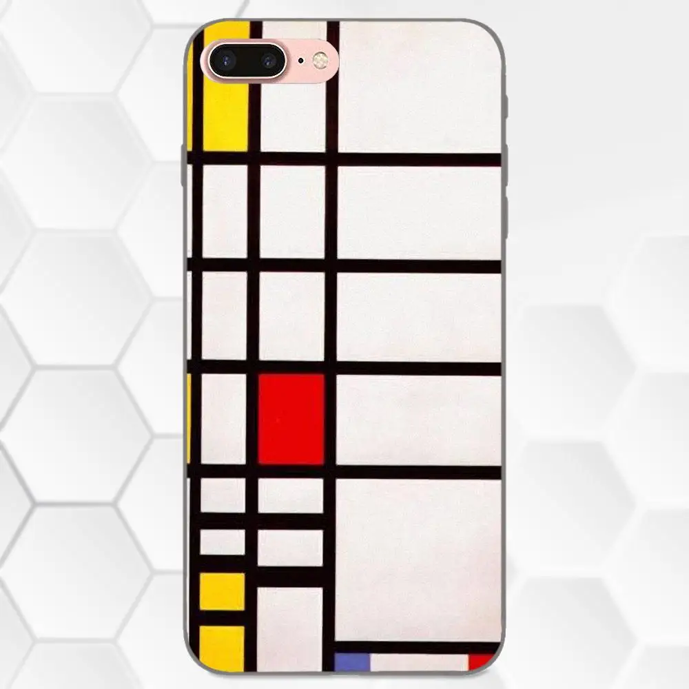 Мягкий резиновый чехол для телефона из ТПУ с абстрактным рисунком Piet Mondrian Huawei Honor