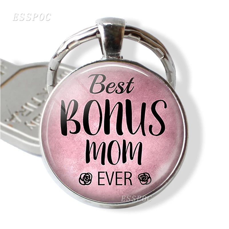 Worlds Best Mom Keychain Mother's Day Gifts Letters Glass Cabochon Metal Keyring Charistmas Gift for Bonus Mom|Брелоки| |