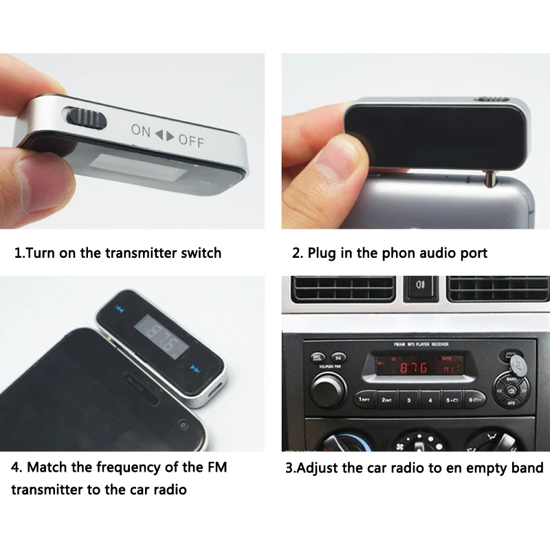 Fm-передатчик 3,5 мм музыкальный аудио bluetooth-передатчик беспроводной автомобильный bluetooth-передатчик для iPhone fm-передатчик#2