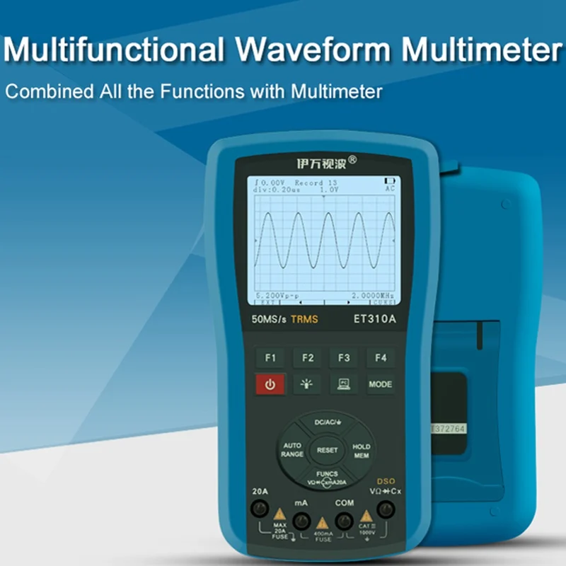 

EONE ET310A Digital Waveform Multimeters Storage Oscilloscope Handheld ScopeMeter TRMS Multimeter Automatic Measurements