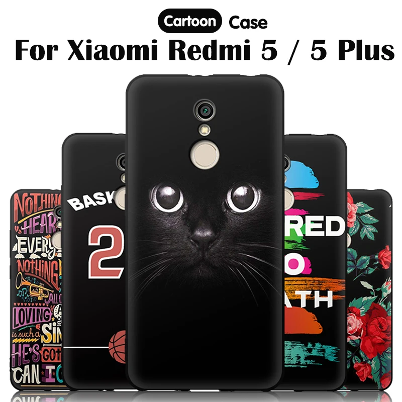 JURCHEN Phone Case For Xiaomi Redmi 5 5 Plus Case Soft Silicone Back Cover For Xiaomi Redmi 5 Plus Case Xiomi Redmi5 5Plus Cute