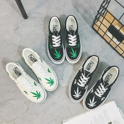 

2019 Korean canvas shoes female bamboo leaves wild white shoes sports student casual shoes shoes