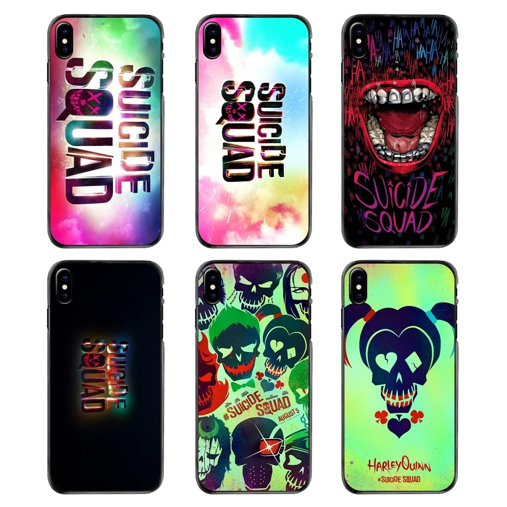 For Samsung Galaxy Note 2 3 4 5 S2 S3 S4 S5 MINI S6 S7 edge S9 S8 Plus Hard Phone Case Harley Quinn Suicide Squad Comics DC logo |