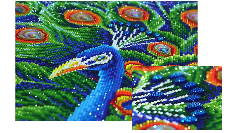 Meian,Special Shaped,Diamond Embroidery,Animal,Peacock,Full,DIY,Diamond Painting,Cross Stitch,Diamond Mosaic,Bead,Picture Decor