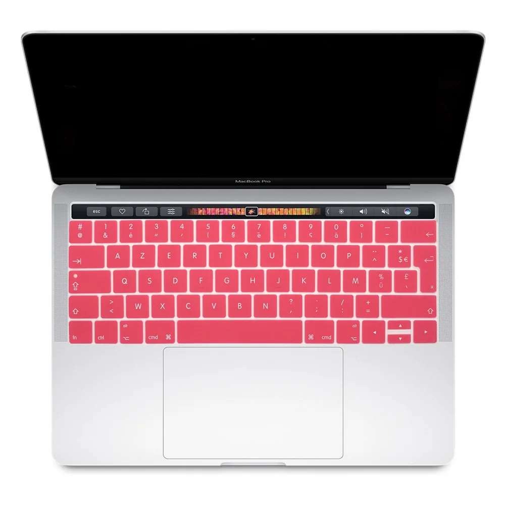Силиконовые Пленки Для Macbook Pro 1" 15" A1706 A1707 A1989 A1990 с сенсорной панелью ЕВРО Великобритания Версия французский Azerty тонкие Чехлы для клавиатуры