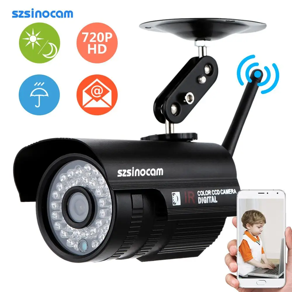  Szsinocam Wireless Wifi IP Camera HD 720P Waterproof Outdoor IR-CUT Surveillance Security Camera Infrared Wifi Bullet Camera 